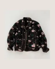 フラワー おまけ付き 起毛 アウター レディース オーバーサイズ アウター
