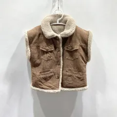 ワンダーワンダー キッズ リバーシブルベスト 5-6歳 ヴィンテージ