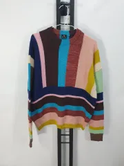 ポール・スミス オーバーサイズ ストライプ メリノウール セーター マルチカラー s