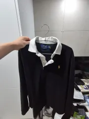 ポロラルフローレン ラグビーシャツ ブラック 長袖