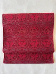 名古屋帯　開き仕立て　ワイン系