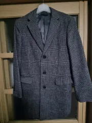 ユニクロ チェック柄 カシミア コート m