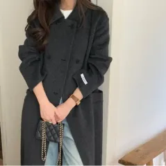 ウール100% ダブル ウール ロング ハンドメイド