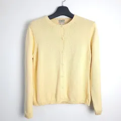 レディース L.L.Bean ケーブルニットカーディガン 高級感 ベージュ 出品