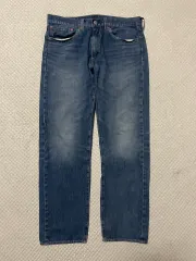 34X32 LEVI'S(リーバイス) 505 レギュラー フィット プレミアム BIG E デニム (クリーニングO)