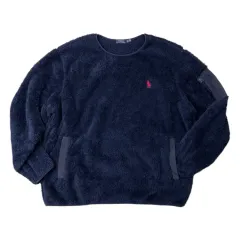 中古 ポロ ラルフローレン ネイビー フリース スウェット 2XLT