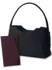 【即日発送】フォーマルバッグ 黒 ブラックフォーマル 喪服 バッグ 葬儀用 レディース 大きめ （京都職人仕立て・ふくさ付き）