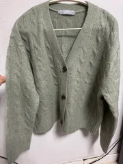 エイトセカンズ ミント カーディガン L