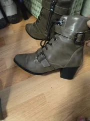 レースアップ アンクル ブーツ ブラウン