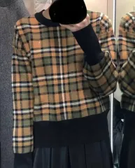 ZARA チェック ニット s