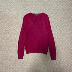 POLO RALPH LAUREN sport Vネック ケーブルニット