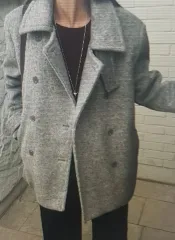 (海外配送)ダブルボタン ウール コート