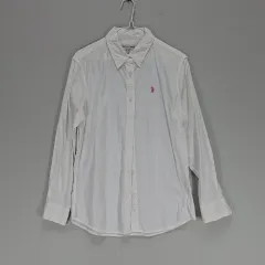 U.S. POLO ASSN. メンズ95 シャツ 2023 春 秋 ホワイト 03959