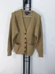 ポロラルフローレン ケーブル編み ニット カーディガン ウール ケーブル ポケット ベージュ