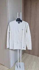 新品 POLO RALPH LAUREN(ポロラルフローレン) メンズ長袖Tシャツ グレー/アイボリー M/95