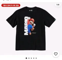 日本ユニクロ UT) Nintendo（任天堂） スーパーマリオ MOVIE コラボ ユニセックス ブラック半袖Tシャツ