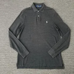 ポロ ラルフローレン グレー pk ピケ ロングスリーブ M