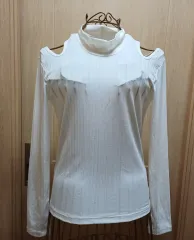 ブロッサム ブラー썸 白 ゴージ タートルネック/タートルネック ニット M size