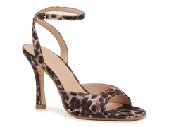 チャイニーズランドリー レディース シューズ サンダル Chinese Laundry Lena Sandal BlackBrown Leopard Print Satin ブラックのサムネイル