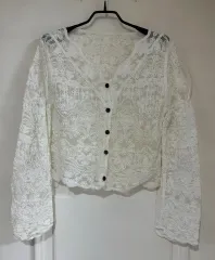 レディース レース 長袖 カーディガン