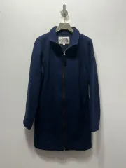 THE NORTH FACE ザノースフェイス ネイビー ジップアップ ロング コート S ウール