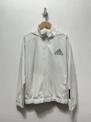アディダス 白 フード ウィンドブレーカー ジャケット 150