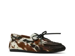 スティーブ マデン レディース シューズ スリッポン・ローファー Steve Madden Sag Loafer WhiteBrownBlack Cow Print ホワイト