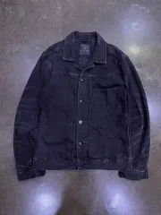 ザラ ヴィンテージ ウォッシュ ダメージ 1世代 デニムジャケット ブラック M