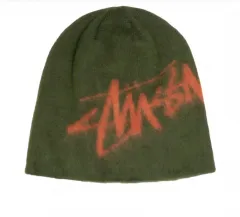 STÜSSY ブラッシュド スカル キャップ ビーニー