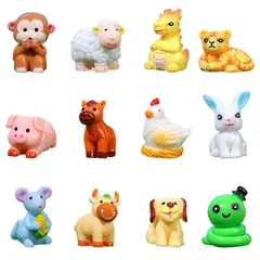 【新品】 DeryArcle 干支 置物 12個 十二支セット かわいい ミニチュア 樹脂 工芸品 フィギュア 開運 縁起物 グッズ 風水グッズ 運気アップ 癒しグッズ お守り マイクロ風景 誕生日 庭 オブジェ 飾り物 癒しグッズ 多種類 ギフト園庭 3 1