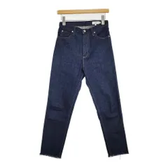 HYKE TAPERED テーパード ハイウエスト サイズ28 ストレッチ カットオフ デニムパンツ ネイビー レディース ハイク【中古】6-0311G♪のサムネイル