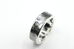 市松 SILVER シルバー 4.5mm リング ハンマートーン 槌目 指輪 - メルカリ