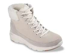 スケッチャーズ レディース シューズ ブーツ・レインブーツ Skechers Glacial Ultra Autumn Days Bootie Taupe トープ