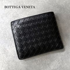 専用袋付☆ボッテガヴェネタ マネークリップ イントレチャート 財布 黒