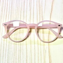 ピンクCOLOR ウェリントン 둥근 伊達メガネフレーム