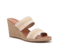 アンドレア アース レディース シューズ サンダル Andre Assous Nolita Wedge Sandal TanWhite ホワイトのサムネイル