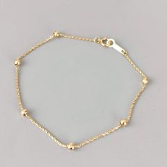手元の芸術品！18金 K18 デザイン ブレスレットフリーアジャスター 