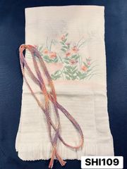 【和小物】夏用小物　帯揚げ　帯締め　紗絽　2点セット　桔梗　マルチカラー　正絹　着物　和装　SHI109