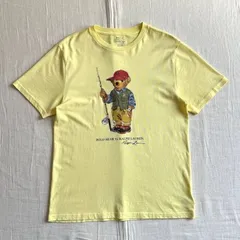 美品　希少サイズ　トルコ製　archive　POLO RALPH LAUREN　ポロラルフローレン　ポロベア　釣りベア　ブランドロゴ　ビッグプリント　半袖コットンTシャツ　カットソー　Bristol Yellow(017)　イエロー　L/G　アメカジC-BOY