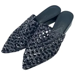 エルメス メッシュ サンダル ミュール シューズ 靴 ブラック レザー HERMES(サイズ35) 上品 洗練 高級感 軽量 実用性 存在感のサムネイル