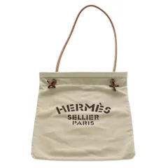 HERMES (エルメス) アリーヌPM ナチュラル トワルシェブロン ロゴショルダーバッグ ベージュ A刻印のサムネイル