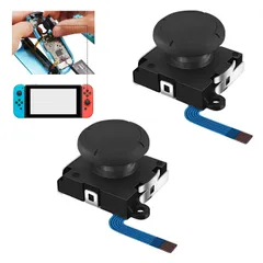 For Switch ジョイコン スティック 2個入り Joy-con左右アナログレバー対応 交換パーツ 3Dセンサースティック NS/Switch用 Switch用ジョイコン交換対応 修理 取替セット