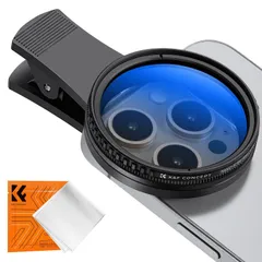 K&F CONCEPT CPLフィルター 52mm 反射調整 回転可能 着脱簡単 偏光フィルター for iPhone 16 15 14 13 12 11 互換性 スマホ用カメラレンズ