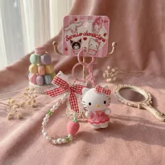 (正規品) Sanrio ハローキティ メイド ストラップ キーホルダー (新品)