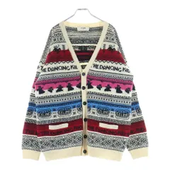 CELINE (セリーヌ) 21SS THE DANCING KID 総柄ウールジャガードルーズニットカーディガン 2A08L715M
