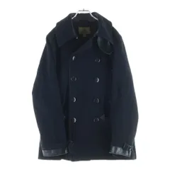 NIGEL CABOURN (ナイジェルケーボン) レザー切替ウールピーコート ブラック 8020030100のサムネイル