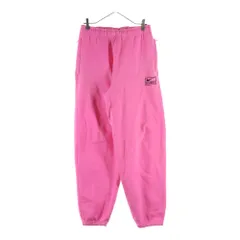 STUSSY (ステューシー) ×NIKE NRG Washed Fleece Pant ナイキ ロゴ刺繍 スウェットパンツ ピンク DO5296-670