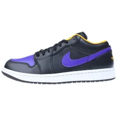NIKE (ナイキ) AIR JORDAN 1 LOW LAKERS エア ジョーダン 1 レイカーズ ローカットスニーカー ブラック/パープル US11/29cm 553558-075