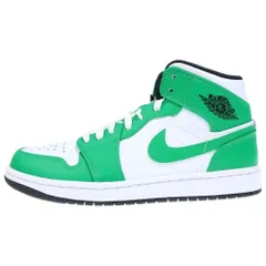 NIKE (ナイキ) AIR JORDAN 1 MID LUCKY GREEN エアジョーダン1 ミッド ラッキーグリーン ミッドカットスニーカー ホワイト/グリーン US7/25cm DQ8426-301