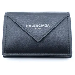 BALENCIAGA (バレンシアガ) MINI PORTEFEUILLE PAPIER ポートフォリオ ペーパー ミニ コンパクトウォレット ブラック 391446 DLQ0N